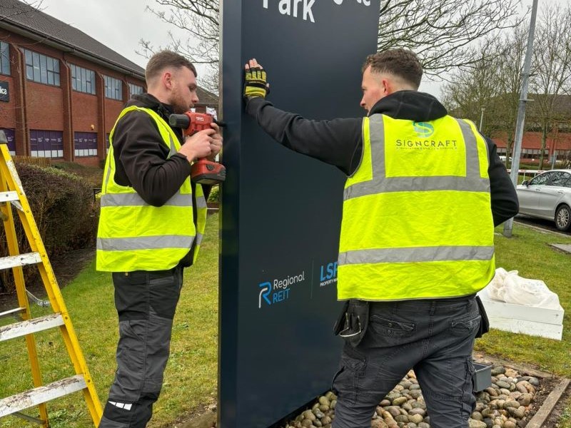 Southgate Park signage installation by signcraft.co.uk